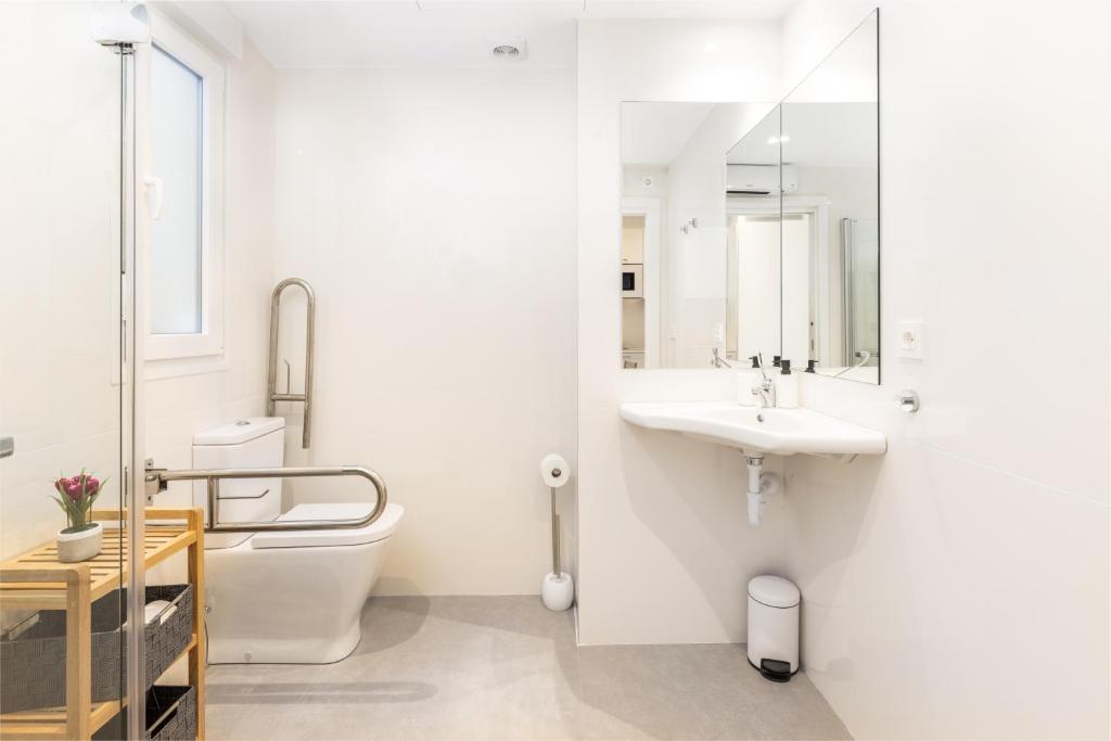 A bathroom at Santa Marina Apartamentuak Zarautz