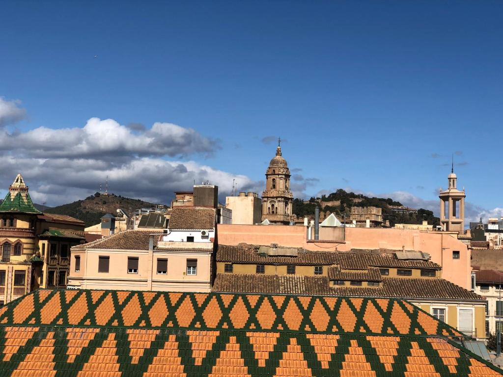 Nespecifikovaný výhled na destinaci Málaga nebo výhled na město při pohledu z apartmánu