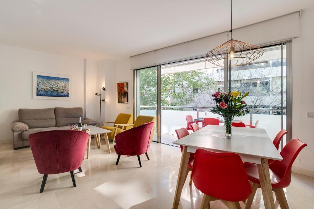 Posezení v ubytování Modern Apartment next the Beach