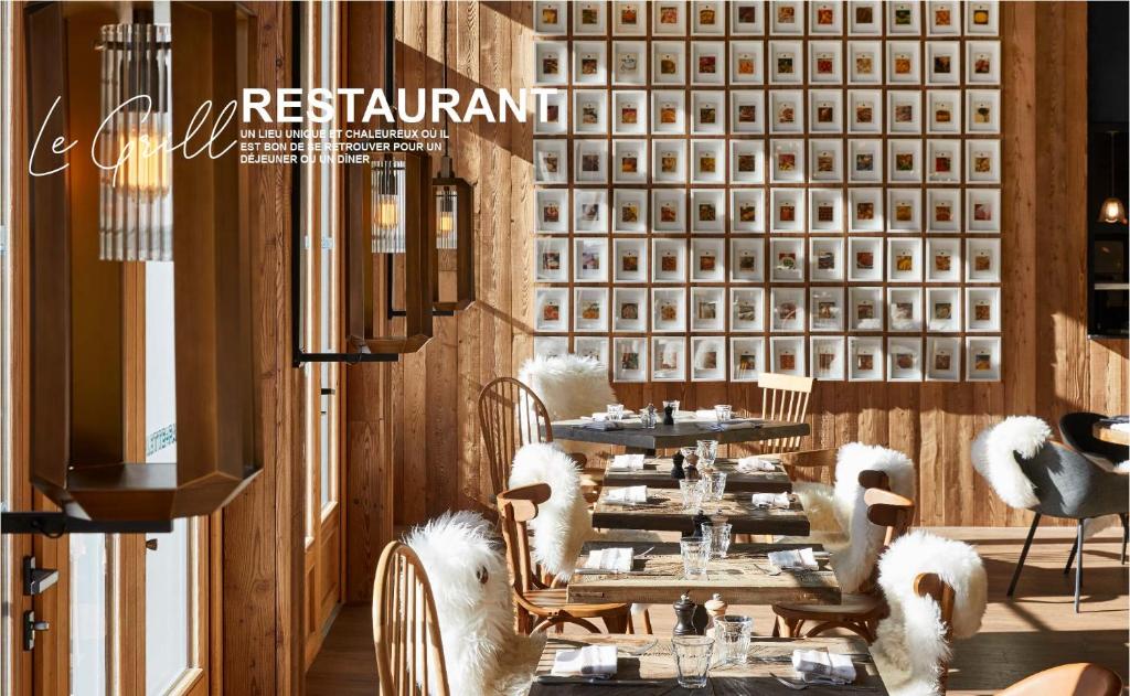 Εστιατόριο ή άλλο μέρος για φαγητό στο Ecrin Blanc Resort Courchevel - Aquapark
