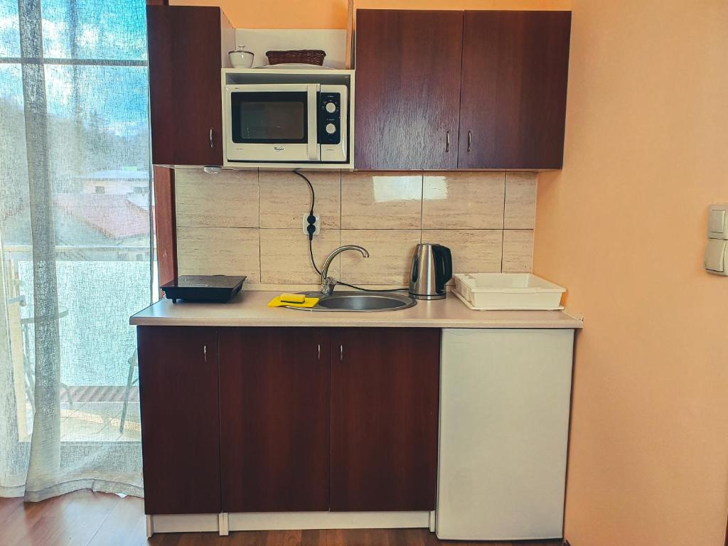 Kuchyň nebo kuchyňský kout v ubytování Apartamenty nad Wisłą Renesans
