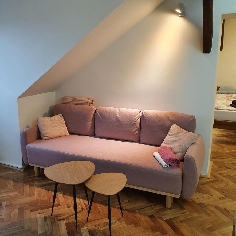Część wypoczynkowa w obiekcie Prague Castle View Apartment