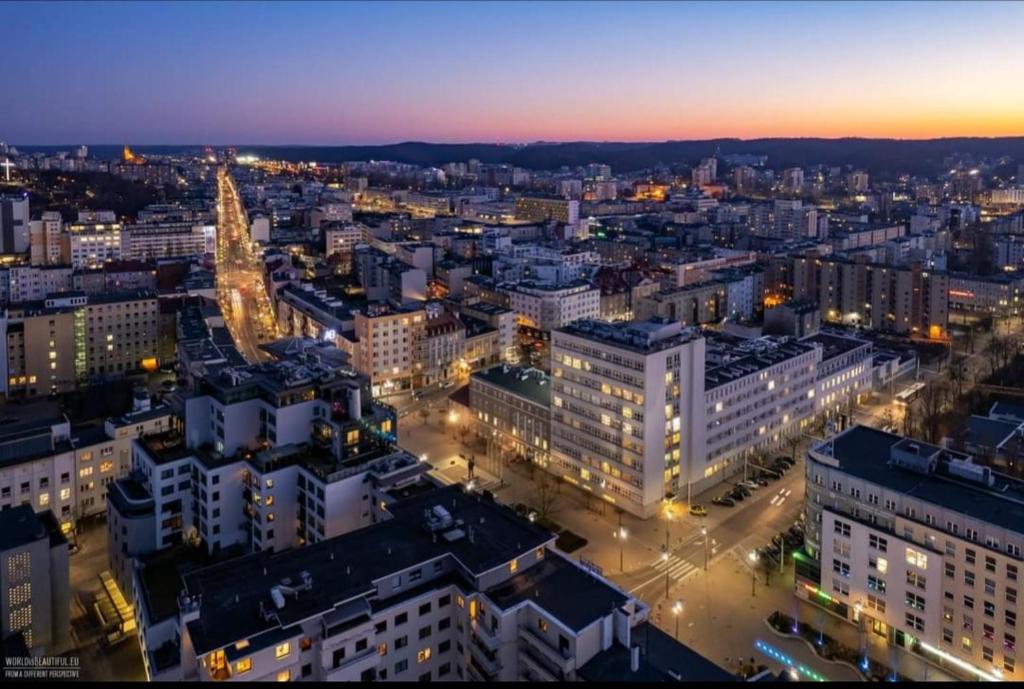 Výhľad na mesto Gdyňa alebo výhľad na mesto priamo z apartmánu