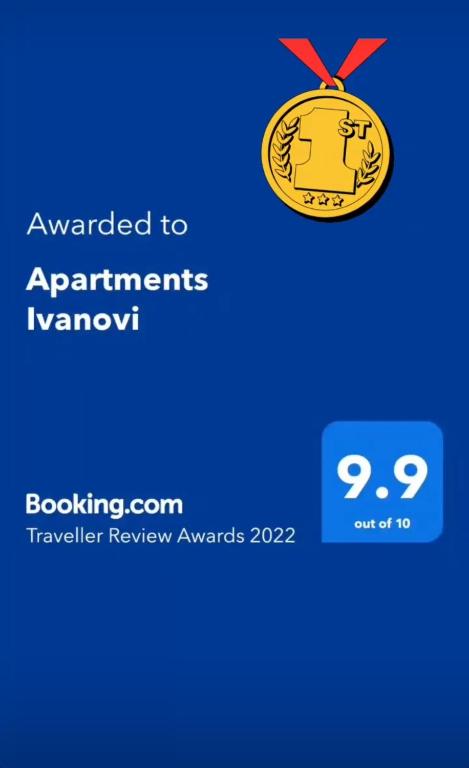 Certifikát, hodnocení, plakát nebo jiný dokument vystavený v ubytování Villa Ivanovi