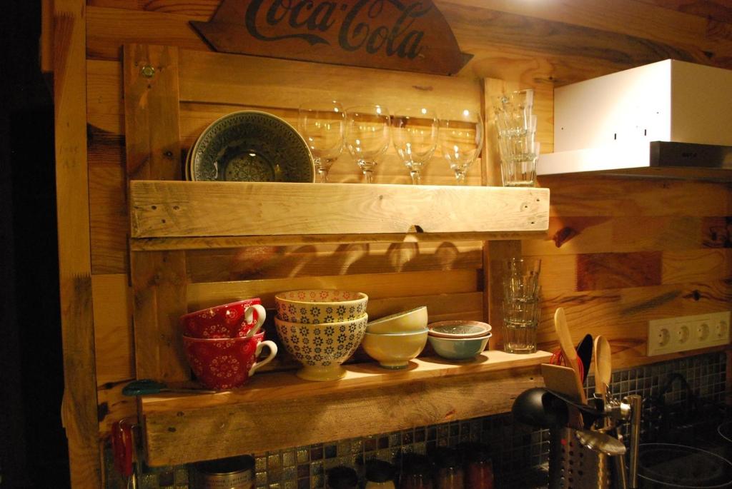 Kuchyň nebo kuchyňský kout v ubytování Campo Portakal Eco Glamping