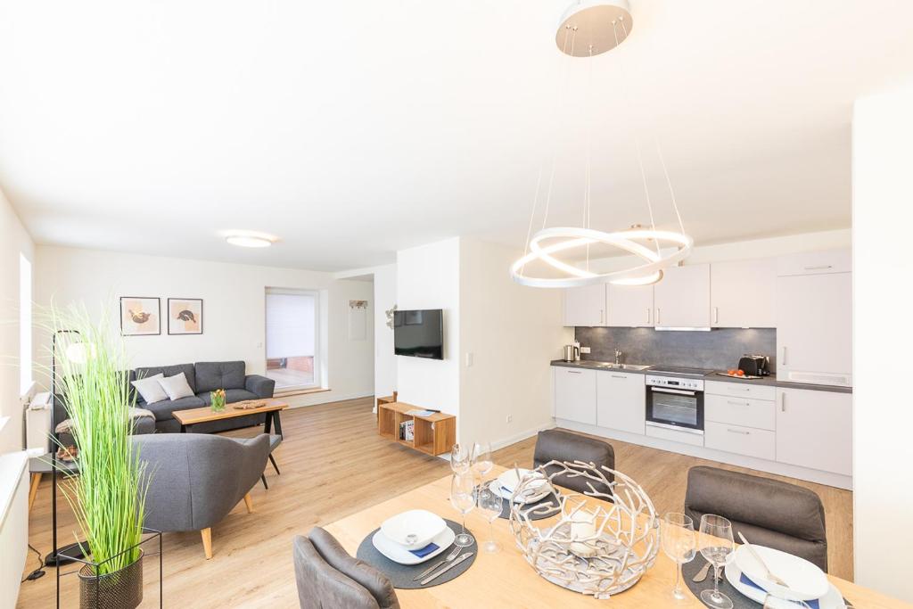 Kuchyň nebo kuchyňský kout v ubytování Marin Hotel Sylt GmbH