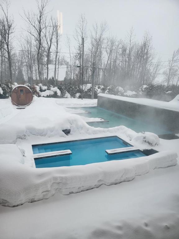 Chalets et Spa Lac Saint-Jean v zimě