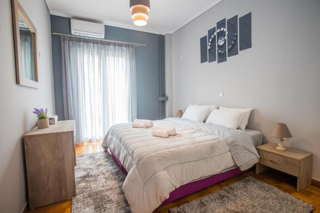 Postel nebo postele na pokoji v ubytování Efis apartment down town Perfect location