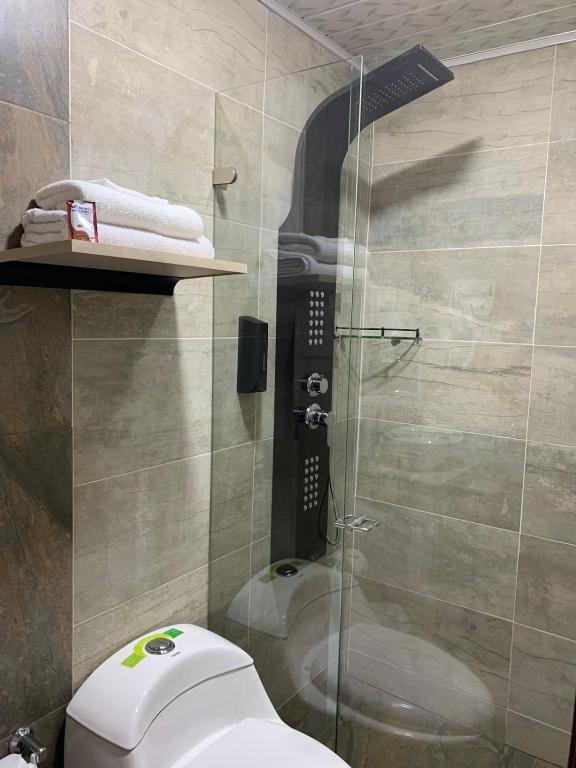 Koupelna v ubytování Hotel Casa Modelia