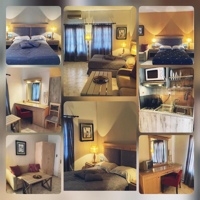 Кровать или кровати в номере Arginonta Beach Apartments