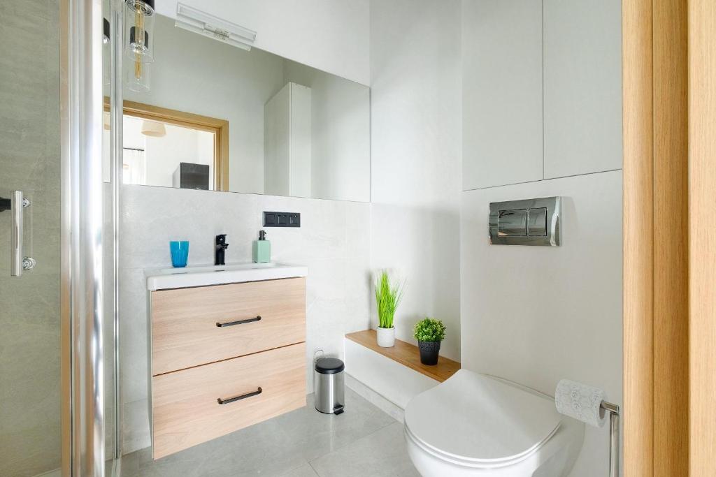 Kúpeľňa v ubytovaní Apartamenty Patriotów 303