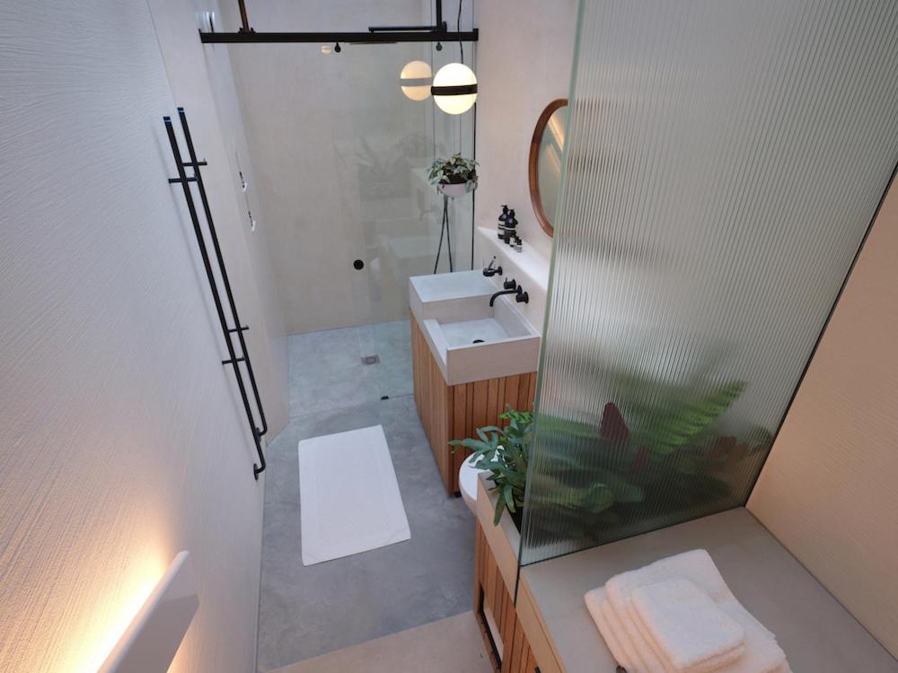 Koupelna v ubytování vondice hotel