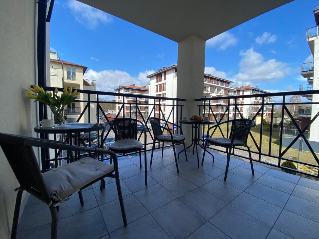 Balkón nebo terasa v ubytování Apartament Przy Plaży PROMENADA Świnoujście