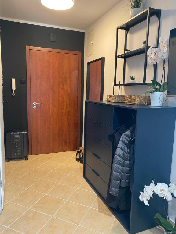 Kuchyň nebo kuchyňský kout v ubytování Apartament Przy Plaży PROMENADA Świnoujście