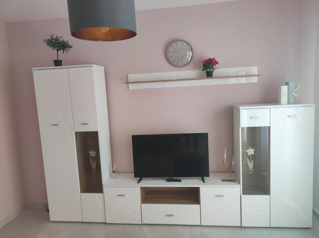 Televízia a/alebo spoločenská miestnosť v ubytovaní Apartment Paić
