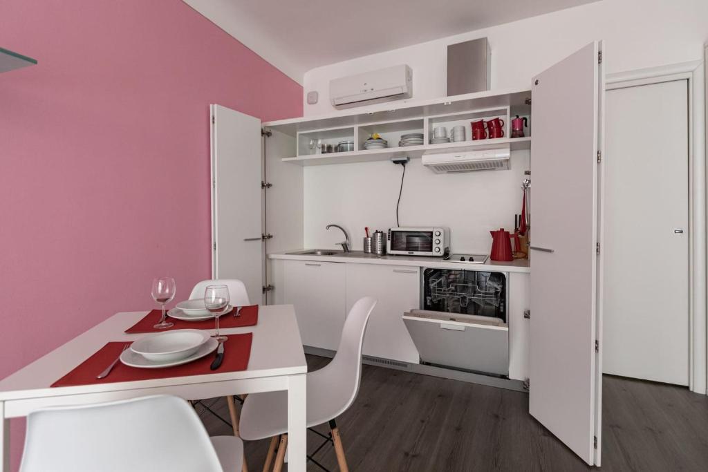 Kuchyň nebo kuchyňský kout v ubytování Stresa Residence