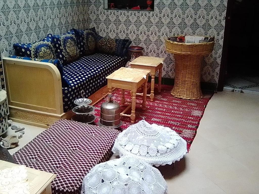 Posezení v ubytování Dar Margot Marrakech