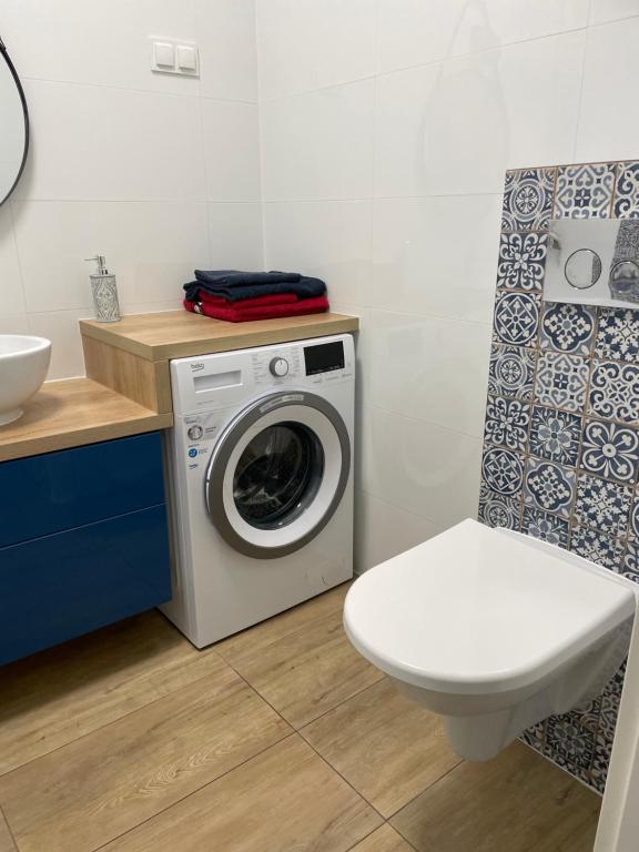 Kúpeľňa v ubytovaní Apartament Dziewiątka