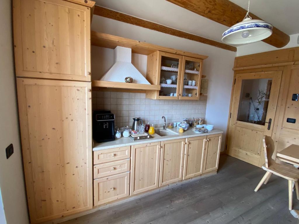 Kuchyň nebo kuchyňský kout v ubytování B&B Monte Tesobo