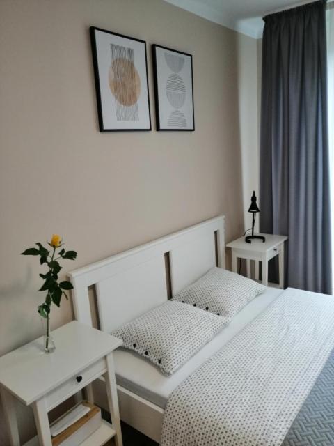 Posteľ alebo postele v izbe v ubytovaní Apartament Alga Zator