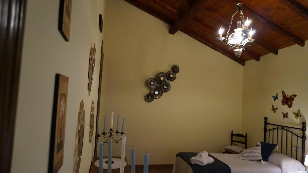 Postel nebo postele na pokoji v ubytování Casa Rural AKIMEQUEDU