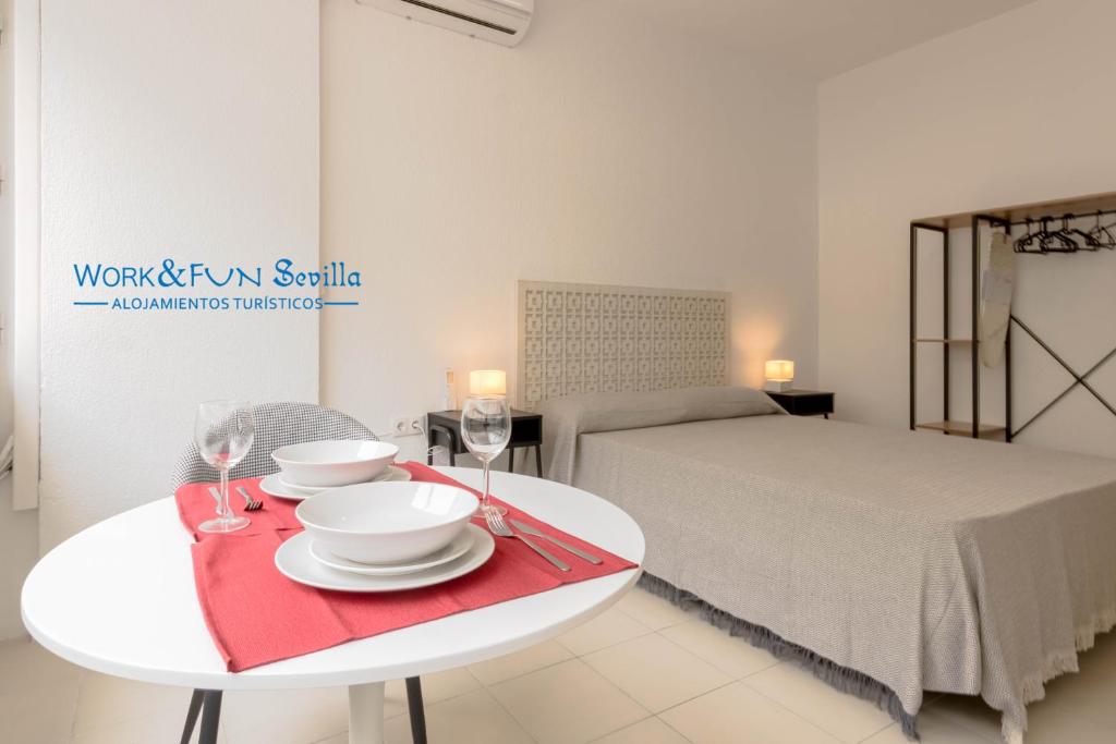 A bed or beds in a room at Apartamento Martin Villa