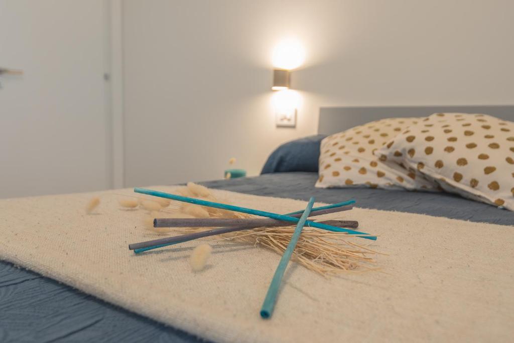 Postel nebo postele na pokoji v ubytování I GELSI B&B