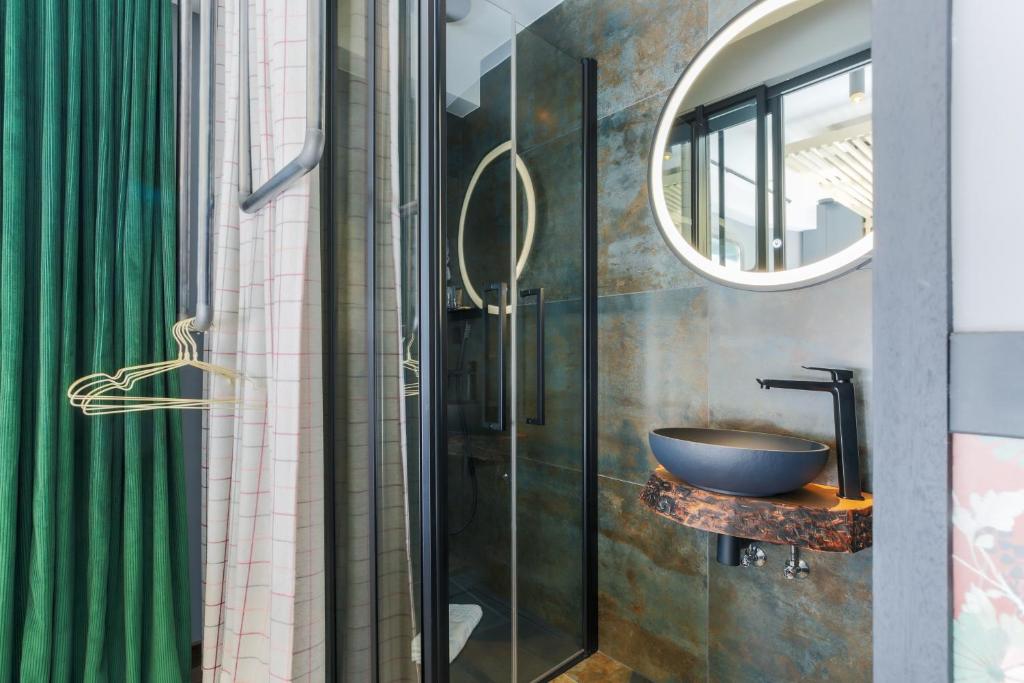 Koupelna v ubytování Savy Hôtel