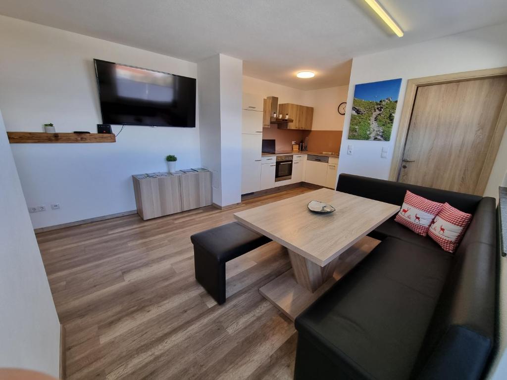 Kuchyň nebo kuchyňský kout v ubytování Apartement Klingenschmid