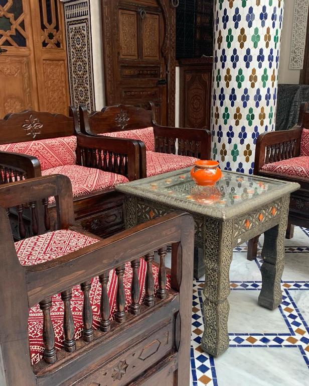 Posezení v ubytování Riad Palais Marouane