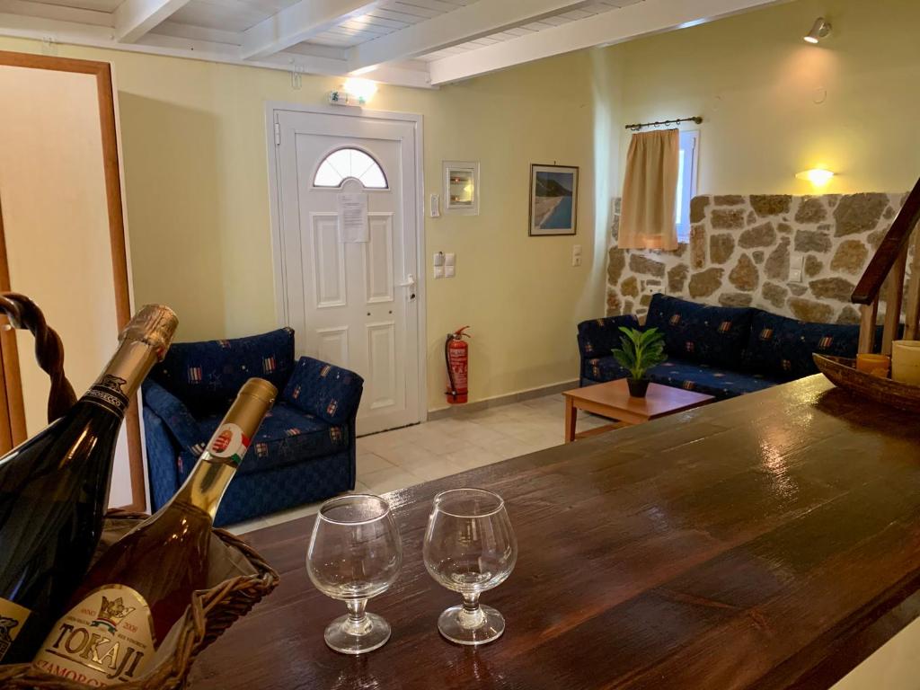 Posezení v ubytování Dimarion Villas