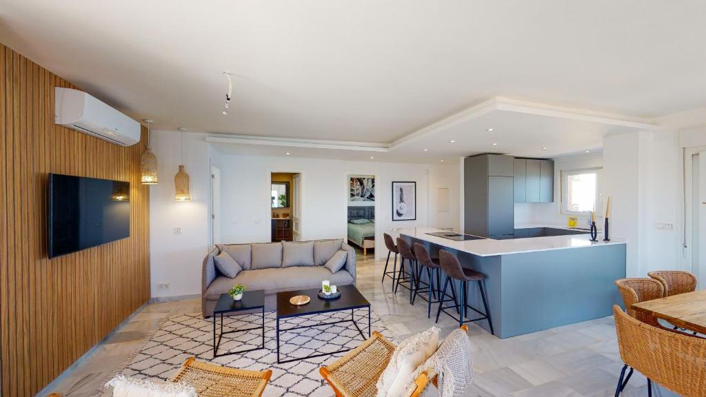 Posedenie v ubytovaní Los Flamingos - Front Line Apartment La Cala