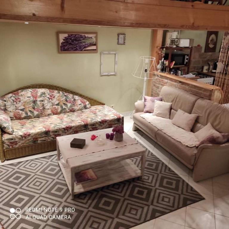 Posezení v ubytování Lavendel Apartman