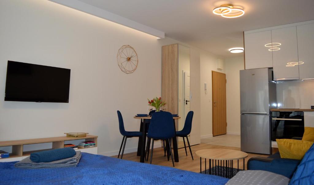 Kuchyň nebo kuchyňský kout v ubytování Apartament Centrum Białystok