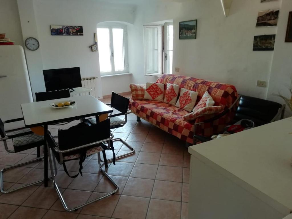 Posezení v ubytování La Terrazza nel carrùggio
