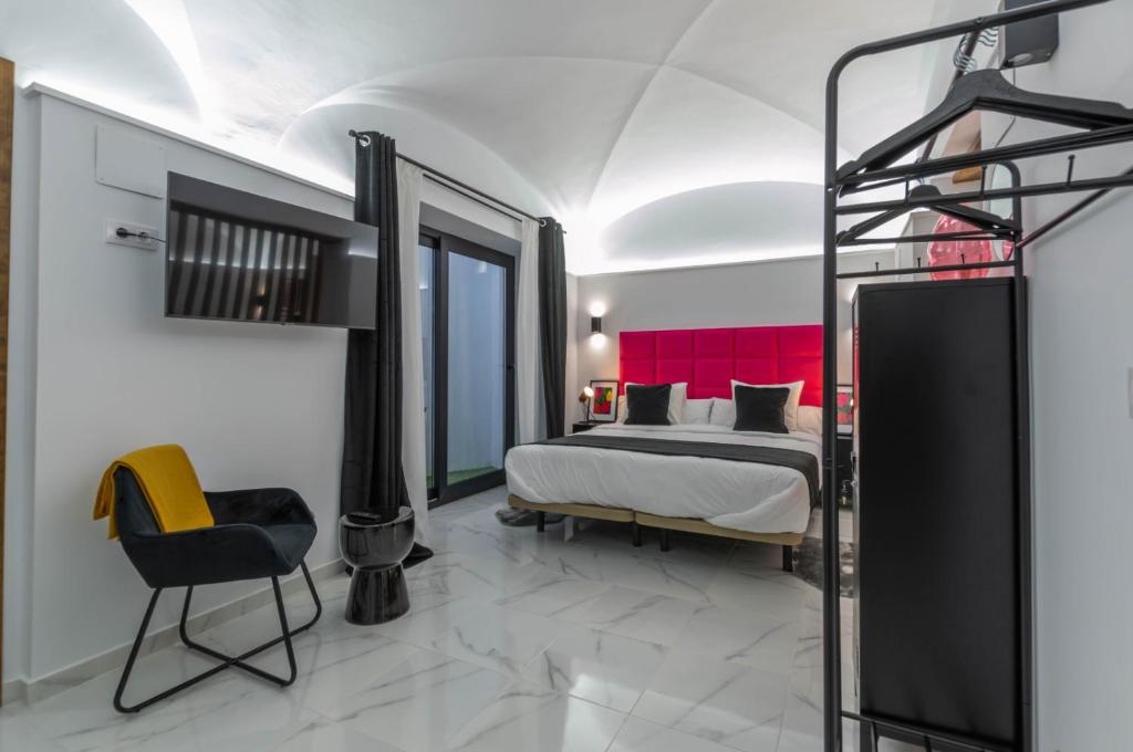 Postel nebo postele na pokoji v ubytování Apartamentos Élite - Art Collection - Andy