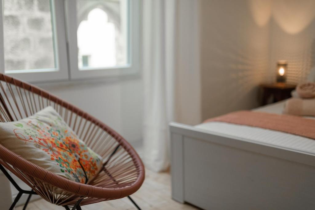 Łóżko lub łóżka w pokoju w obiekcie Apartment Brandesa