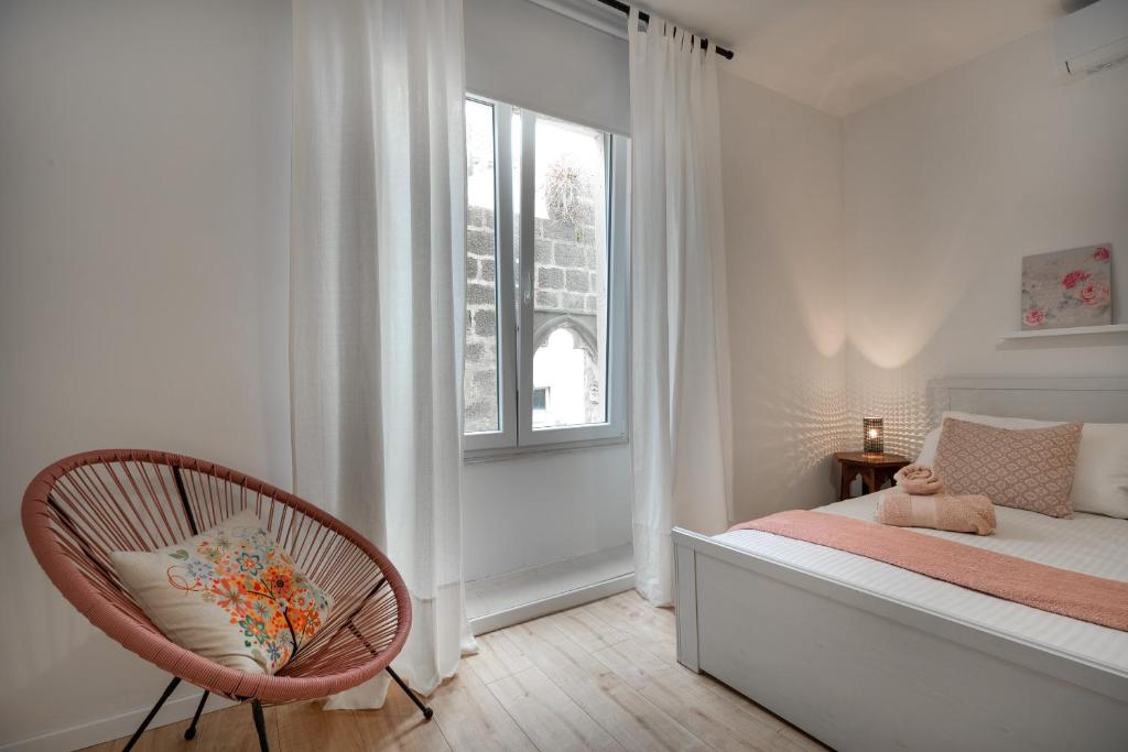 Łóżko lub łóżka w pokoju w obiekcie Apartment Brandesa