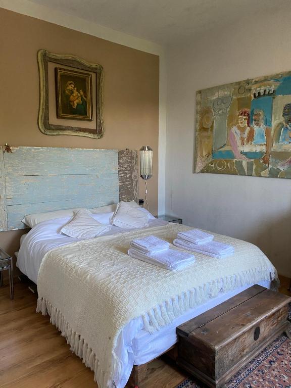 Postel nebo postele na pokoji v ubytování Come una volta farm