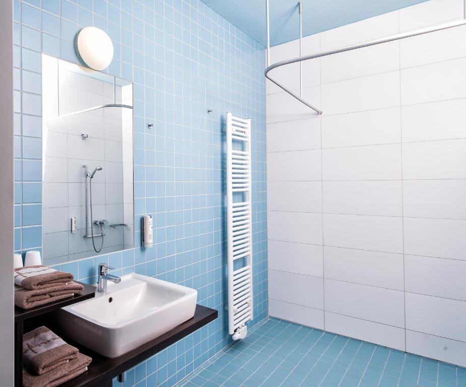 Koupelna v ubytování Hotel Grenzfall