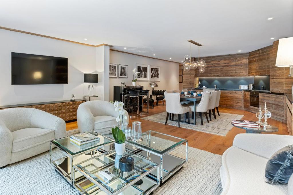 Kuchyň nebo kuchyňský kout v ubytování Sport Club Residences & Spa