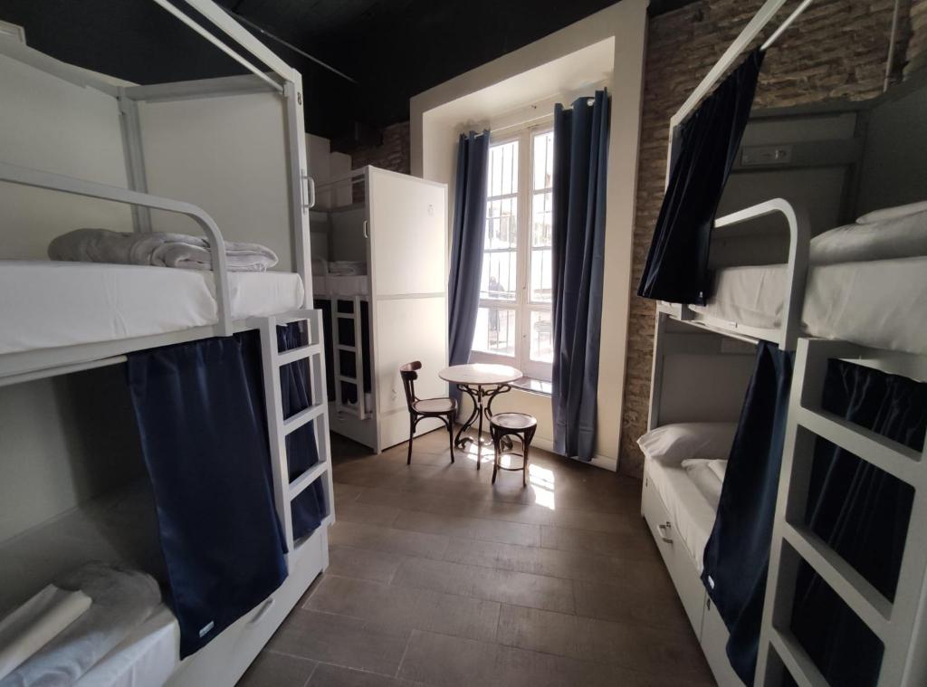 Postel nebo postele na pokoji v ubytování Black Swan Hostel Sevilla