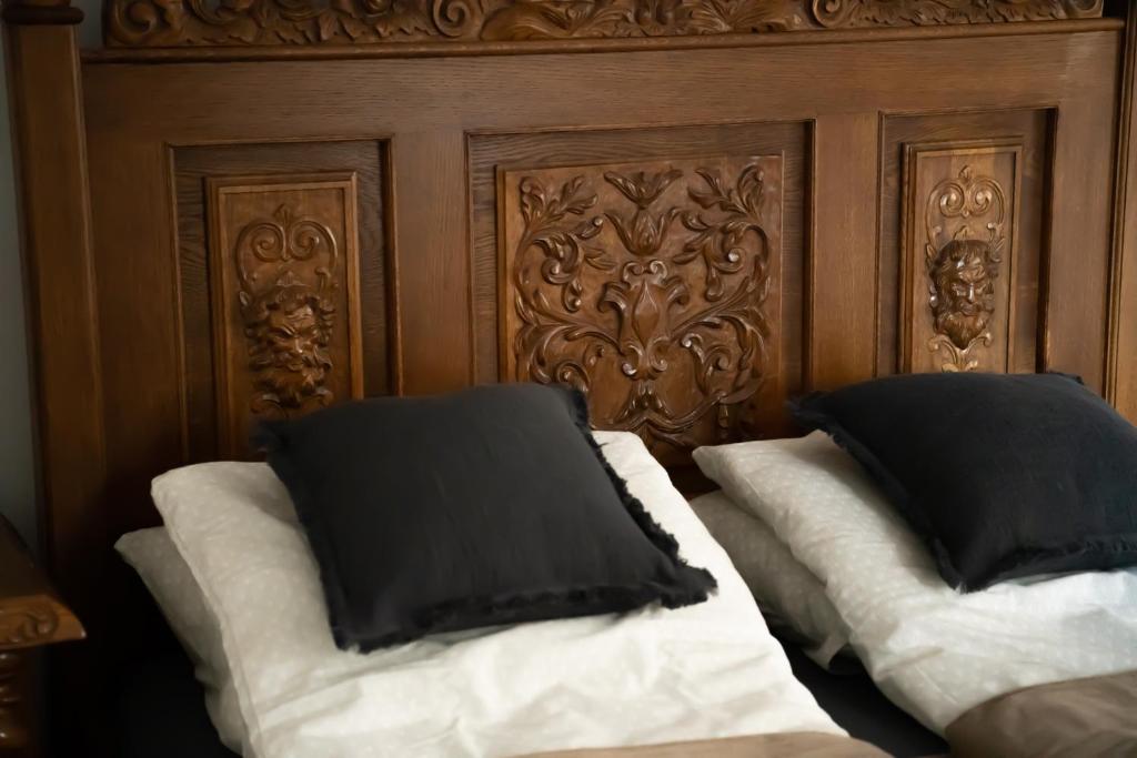 Posteľ alebo postele v izbe v ubytovaní Stylowy apartament w historycznej części Gdańska