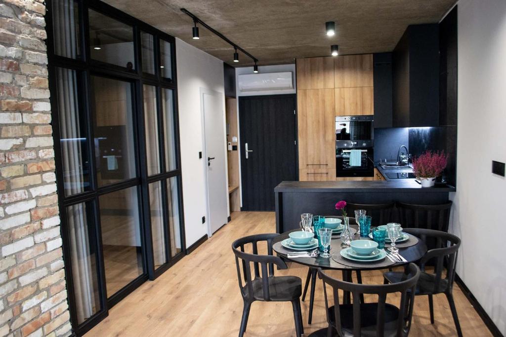 Kuchyň nebo kuchyňský kout v ubytování Topaz Apartamenty