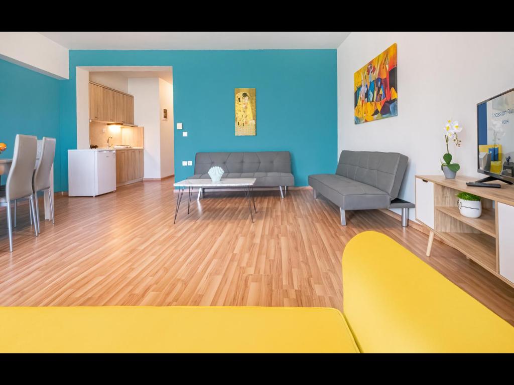 Część wypoczynkowa w obiekcie Thassian Riviera Hotel