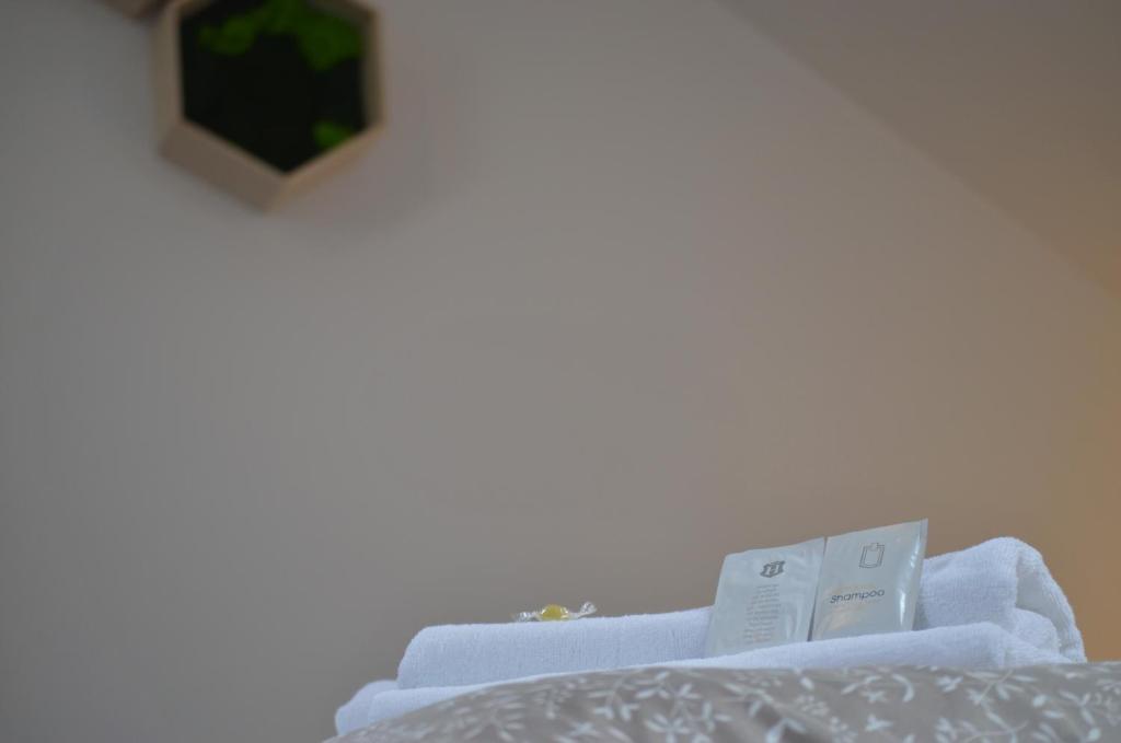 Postel nebo postele na pokoji v ubytování Pension Vyhlídka