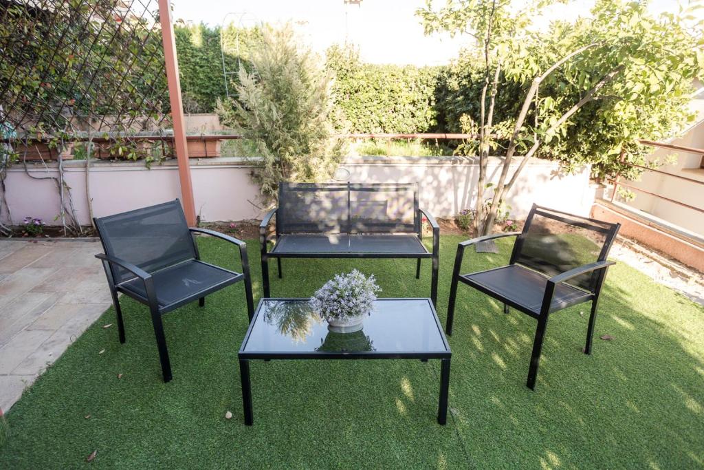 Zahrada ubytování TwinStars Maisonette