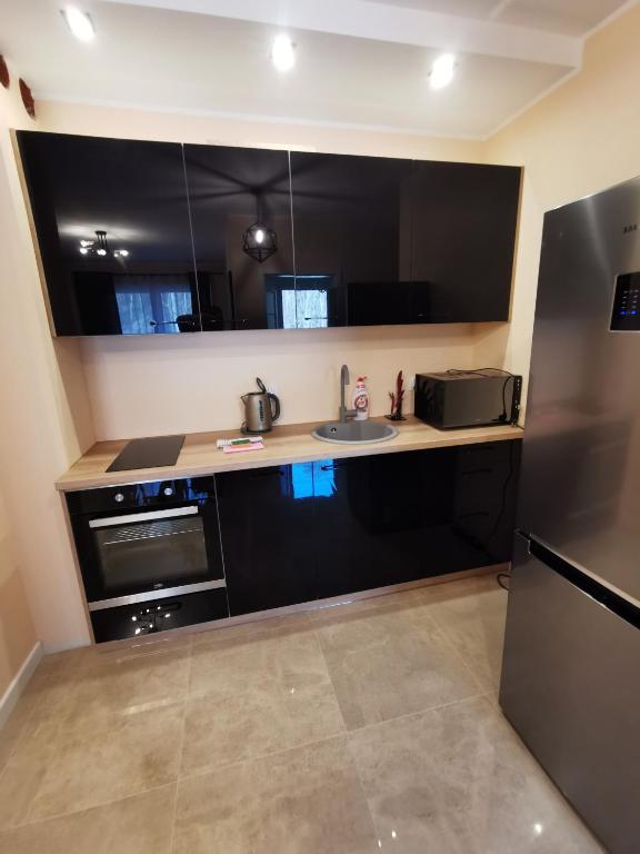 Kuchyňa alebo kuchynka v ubytovaní M&K Apartamenty Rodzinny, Gdańsk - Wyspa Sobieszewska