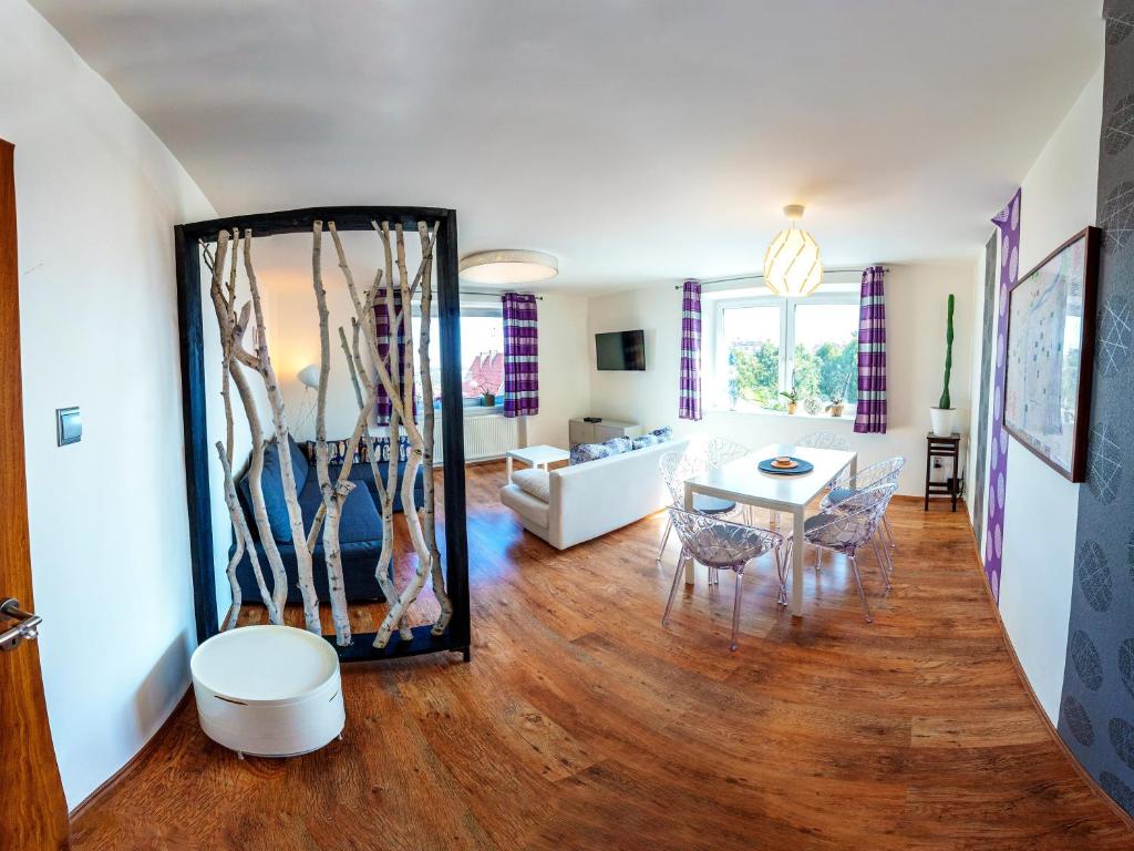 Posezení v ubytování Apartment Pod Sychrovem