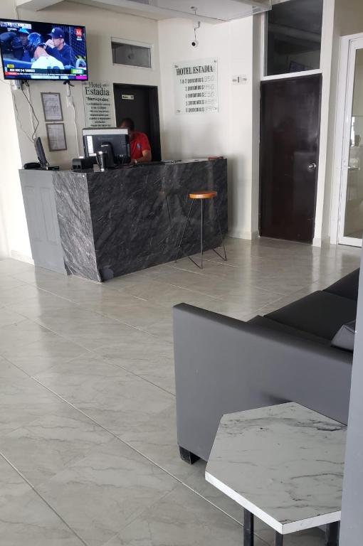 Kuchyň nebo kuchyňský kout v ubytování Hotel Estadía
